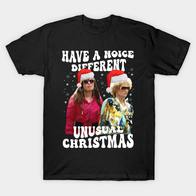 Funny Christmas Kath And Kim Have A Noice Christmas T-Shirt by Chea Shepherd